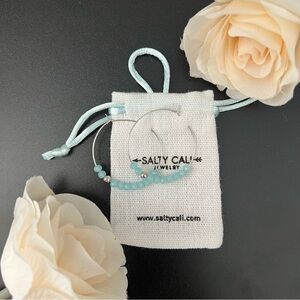 Salty Cali Light Blue Hoop Earrings